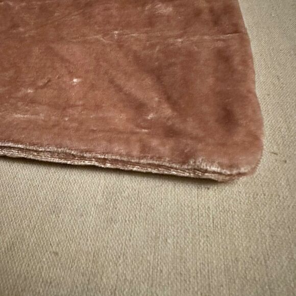 Bow & Drape NY gold sequin bead embellished pink velvet clutch pouch NWOT - Picture 6 of 11